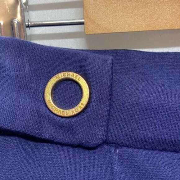 Michael Kors Women's Pull On Ankle Length Dress Pants Medium Stretch Navy Blue - Picture 9 of 11